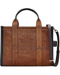 Marc Jacobs - Borsa A Mano The Suede Medium Tote Bag Copper - Lyst