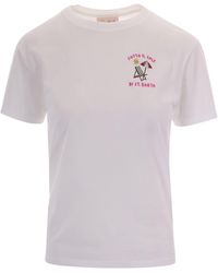 MC2 Saint Barth - Embellished Crew Neck T-Shirt - Lyst