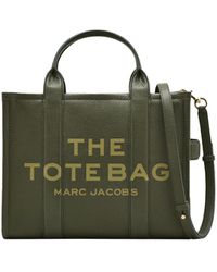 Marc Jacobs - Borsa A Mano The Leather Medium Tote Bag Forest - Lyst