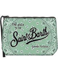 MC2 Saint Barth - Pochette Aline Bandana Verde Acqua - Lyst