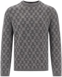 Emporio Armani - Wool Crewneck Sweater - Lyst