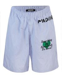Barrow - Bermuda Di Cotone A Righe Blu - Lyst