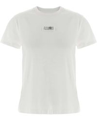 MM6 by Maison Margiela - T-Shirt Numeric Off - Lyst