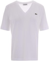 Lacoste - T-Shirt V Relaxed - Lyst