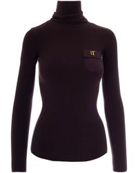 Elisabetta Franchi - Dolcevita Logo Dark Chocolate - Lyst