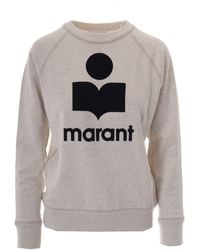Isabel Marant - Crew Neck Regular Fit Sweatshirt With Flocked Logo - Lyst