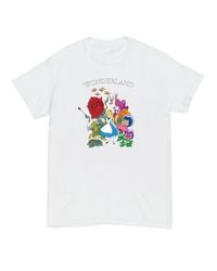 Disney Alice In Wonderland Flowers Customisable T-shirt - White