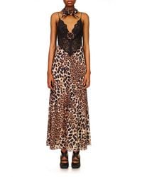Rodarte - Leopard Printed Silk Bias Slip Dress - Lyst