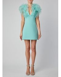 Elie Saab - Feather-detail Sweetheart-neck Dress - Lyst