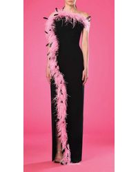 Jean Louis Sabaji - Ombre Feathered Gown - Lyst
