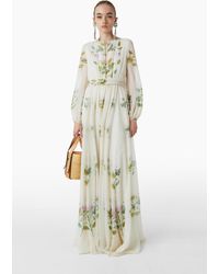 Giambattista Valli - Long Sleeve Floral Georgette Gown - Lyst