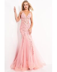 Jovani - Floral Mermaid Informal- Wedding Gown - Lyst