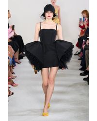 Carolina Herrera - Silk Faille Mini Dress - Lyst