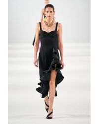 Carolina Herrera - Bustier Midi Column Dress - Lyst
