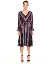 - Save 29% Marchesa notte Synthetic Fringe Cocktail Dress in Navy Blue Womens Clothing Dresses Cocktail and party dresses 