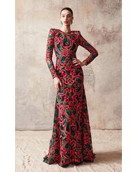 Naeem Khan - Embroidered Ribbon Gown - Lyst