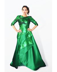 Edward Arsouni - Long Sleeve Brocade Gown - Lyst