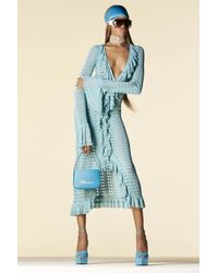 Blumarine - Long Sleeve Sweater Dress - Lyst