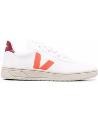 Veja Shoes V-10 Cwl White / Orange Fluo / Marsala for Men | Lyst