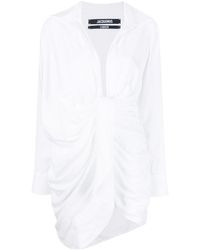 Jacquemus - White La Robe Bahia Knotted Shirt-dress - Lyst