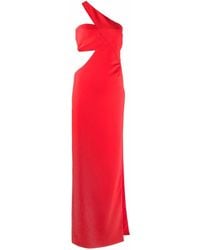 Monot - Red One-shoulder Cut-out Maxi Dress - Lyst