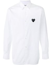 COMME DES GARÇONS PLAY Heart Patch Shirt - White