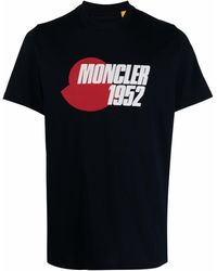 2 Moncler 1952 Blue Logo-print T-shirt