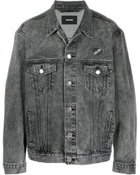 Gray Jean and denim jackets for Women 