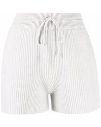 - Save 55% Blue Helmut Lang Wool Transfer Shorts in Grey Womens Shorts Helmut Lang Shorts 
