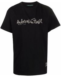 ANDERSSON BELL Cotton Black T-shirt With Logo for Men - Lyst