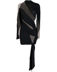 Mugler - Sheer-panelled Mini Dress - Lyst
