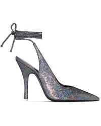 Silver Glitter Pumps for Women - to off at