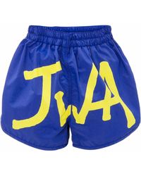 JW Anderson Blue Jw Logo-print Swim Shorts