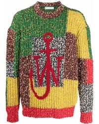 JW Anderson Anchor Patchwork Sweater - Green