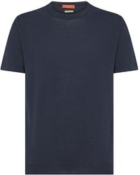 Daniele Fiesoli - | T-shirt girocollo a maniche corte in cotone | male | BLU | XXL - Lyst