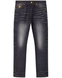 Versace - Straight Leg Washed Jeans - Lyst