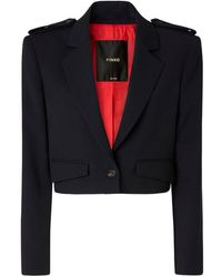 Pinko - Giacca Crop Con Spalline - Lyst