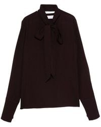 Raquel Diniz - Burgundy Long-Sleeved Blouse - Lyst
