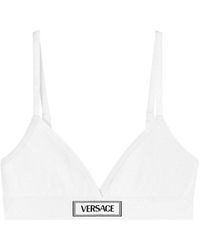 Versace - | Bra ricamo logo | female | BIANCO | 3 - Lyst