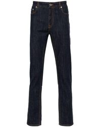 Etro - Wide Leg Cashmere Blend Jeans For - Lyst