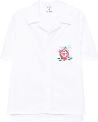 CASABLANCA - Camicia Con Ricamo A Fiori - Lyst