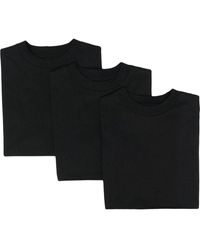 Jil Sander - | Confezione da 3 t-shirt in cotone con etichetta logo | female | NERO | XS - Lyst