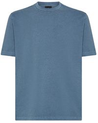 PS by Paul Smith - | T-shirt in cotone girocollo con etichetta con logo | male | BLU | XL - Lyst