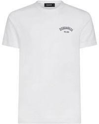 DSquared² - | T-shirt stampa logo | male | BIANCO | XL - Lyst
