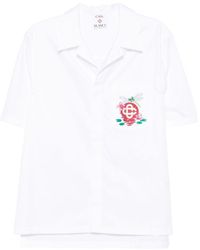 CASABLANCA - Camicia Con Logo Ricamato - Lyst