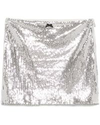 ROTATE BIRGER CHRISTENSEN - Minigonna Con Paillettes A Vita Media - Lyst