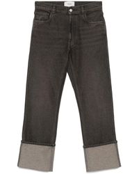 Coperni - High-Waisted Wide-Leg Jeans With Folded Hem Detail - Lyst