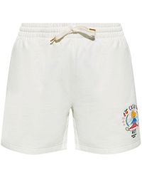 CASABLANCA - Cotton Shorts With Logo - Lyst
