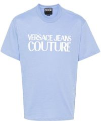 Versace - | T-shirt con logo | male | BLU | XL - Lyst