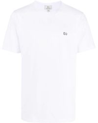 Woolrich - T-shirt girocollo con applicazione - Lyst